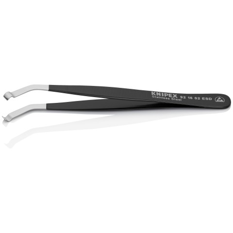 Stainless Steel Positioning Tweezers-35°Angled-ESD | 92 16 02 ESD