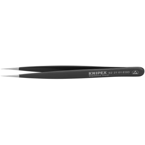 Stainless Steel Gripping Tweezers-Needle-Point Tips-ESD | 92 21 01 ESD