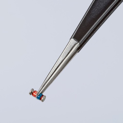 Stainless Steel Gripping Tweezers-Pointed Tips-ESD | 92 21 02 ESD