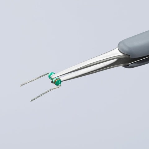 Premium Stainless Steel Precision Tweezers-Blunt Tips-ESD Rubber Handles | 92 21 11 ESD