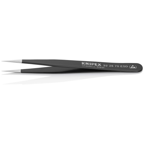 Stainless Steel Gripping Tweezers-Needle-Point Tips-ESD | 92 28 70 ESD