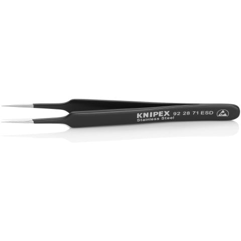 Stainless Steel Gripping Tweezers-Needle-Point Tips-ESD | 92 28 71 ESD