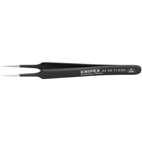 Stainless Steel Gripping Tweezers-Needle-Point Tips-ESD | KNIPEX Tools