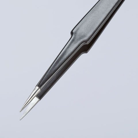 Stainless Steel Gripping Tweezers-Pointed Tips-ESD | 92 28 72 ESD