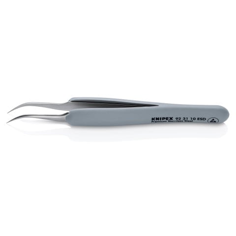 Premium Stainless Steel Precision Tweezers-45°Angled-Needle-Point Tips-ESD | 92 31 10 ESD