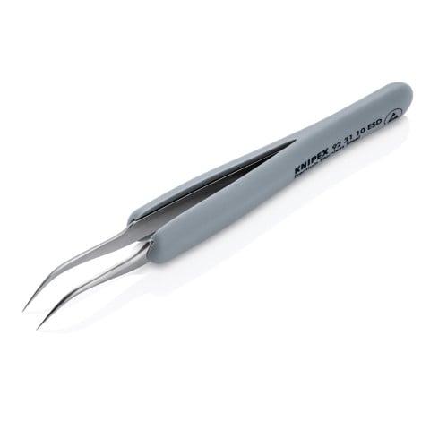 Premium Stainless Steel Precision Tweezers-45°Angled-Needle-Point Tips-ESD | 92 31 10 ESD