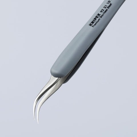 Premium Stainless Steel Precision Tweezers-45°Angled-Needle-Point Tips-ESD | 92 31 10 ESD