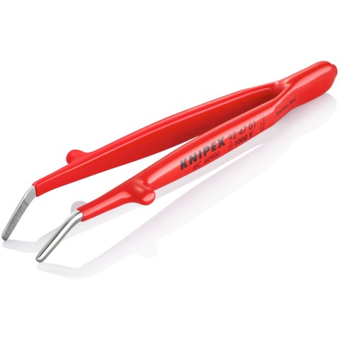 Stainless Steel Gripping-30°Angled Tweezers-1000V Insulated