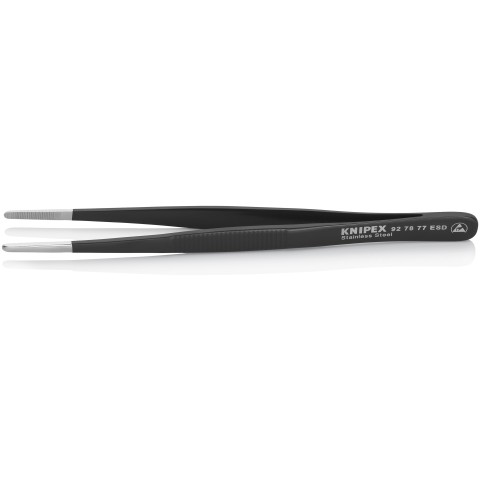 Stainless Steel Gripping Tweezers Blunt Tips-ESD | 92 78 77 ESD