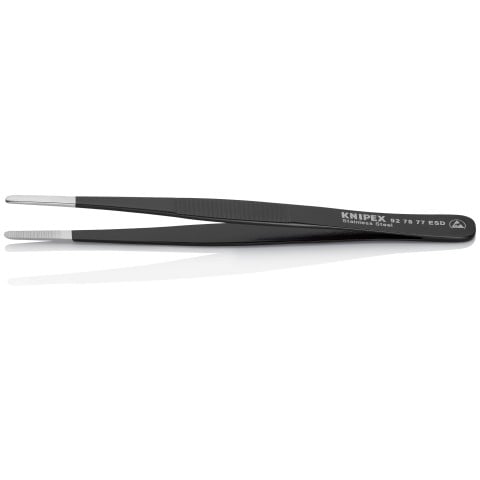 Stainless Steel Gripping Tweezers Blunt Tips-ESD | 92 78 77 ESD