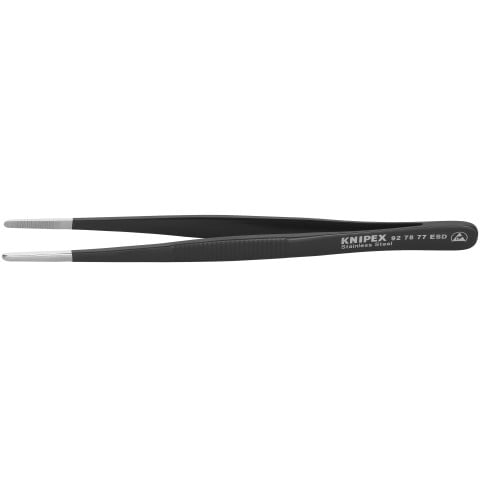 Stainless Steel Gripping Tweezers Blunt Tips-ESD | 92 78 77 ESD