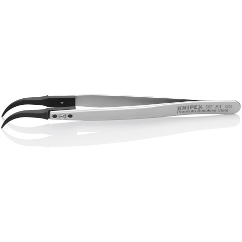Premium Stainless Steel Gripping Tweezers-60°Angled-Pointed Tips | 92 81 03