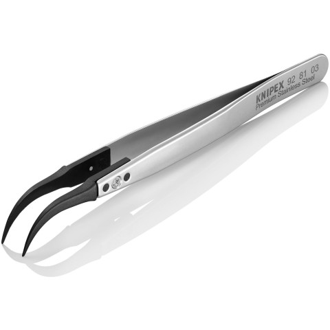 Premium Stainless Steel Gripping Tweezers-60°Angled-Pointed Tips | 92 81 03