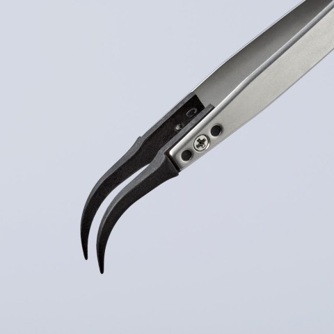 Premium Stainless Steel Gripping Tweezers-60°Angled-Pointed Tips | 92 81 03