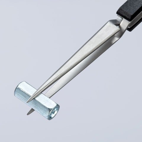 Stainless Steel Gripping Cross-Over Tweezers-Blunt Tips | 92 95 89