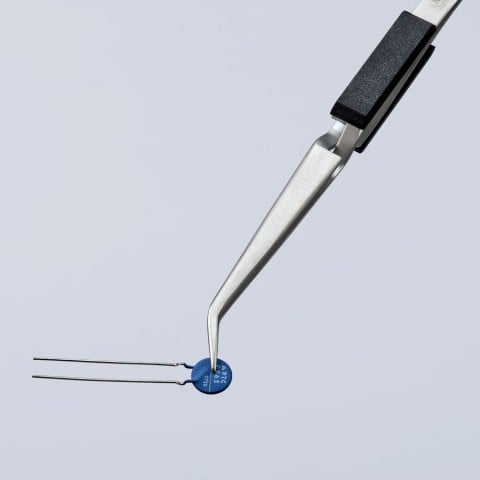 Stainless Steel Gripping Cross-Over Tweezers-40°Angled-Blunt Tips | 92 95 90