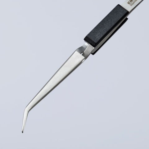 Stainless Steel Gripping Cross-Over Tweezers-40°Angled-Blunt Tips | 92 95 90