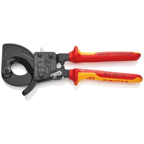 Ratcheting Cable Cutters-1000V Insulated | KNIPEX Tools