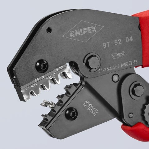 Crimping Pliers For Non-Insulated Open Plug-Type Connectors (Plug Width 2.8 and 4.8 mm) | 97 52 04