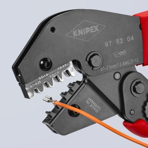 Crimping Pliers For Non-Insulated Open Plug-Type Connectors (Plug Width 2.8 and 4.8 mm) | 97 52 04