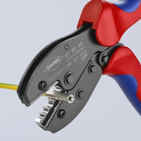 KNIPEX PreciForce® Crimping Pliers For Non-insulated Crimp Terminals, Tube and Compression Cable Lugs | 97 52 33
