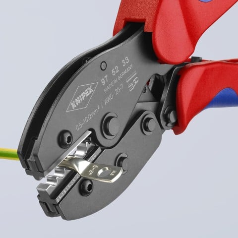 KNIPEX PreciForce® Crimping Pliers For Non-insulated Crimp Terminals, Tube and Compression Cable Lugs | 97 52 33