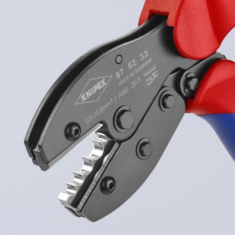 KNIPEX PreciForce® Crimping Pliers For Non-insulated Crimp Terminals, Tube and Compression Cable Lugs | 97 52 33