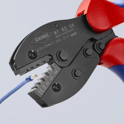 KNIPEX PreciForce® Crimping Pliers For Insulated and Non-Insulated Wire Ferrules | 97 52 38