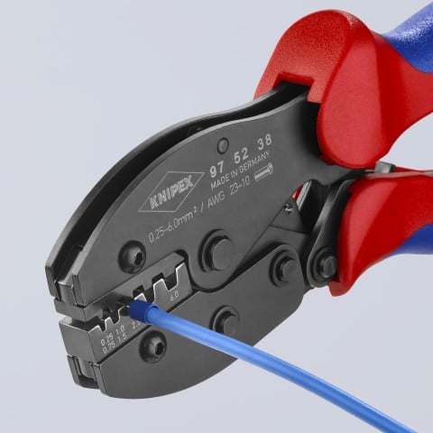 KNIPEX PreciForce® Crimping Pliers For Insulated and Non-Insulated Wire Ferrules | 97 52 38