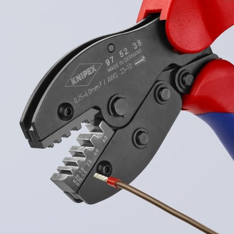 KNIPEX PreciForce® Crimping Pliers For Insulated and Non-Insulated Wire Ferrules | 97 52 38