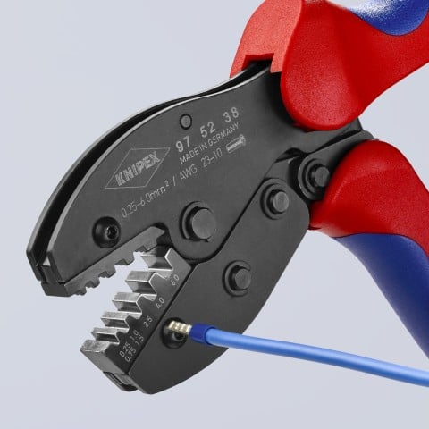 KNIPEX PreciForce® Crimping Pliers For Insulated and Non-Insulated Wire Ferrules | 97 52 38