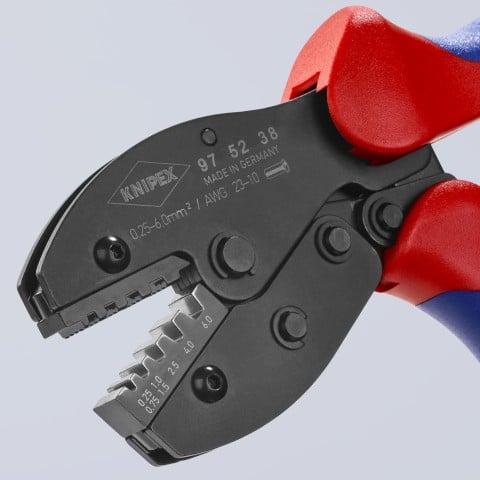 KNIPEX PreciForce® Crimping Pliers For Insulated and Non-Insulated Wire Ferrules | 97 52 38