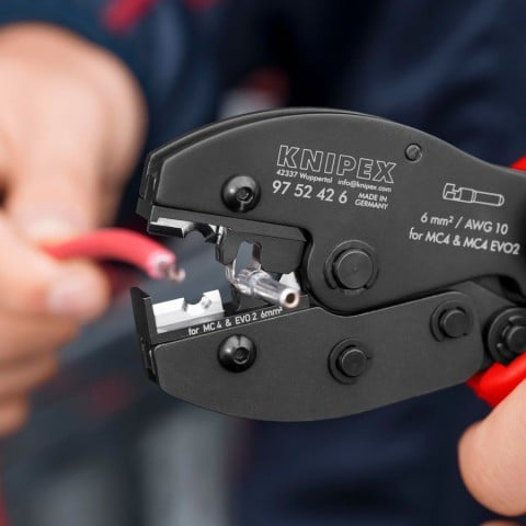 KNIPEX PreciForce® Crimping Pliers for MC4®/MC4® Evo 2 | 97 52 42 6
