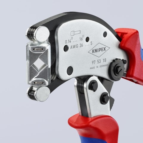 KNIPEX Twistor®16 Self-Adjusting Crimping Pliers For Wire Ferrules | 97 53 18