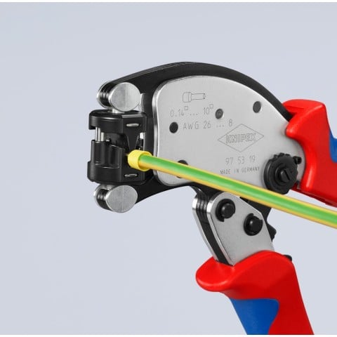 KNIPEX Twistor® T Self-Adjusting Crimping Pliers for Wire Ferrules | 97 53 19