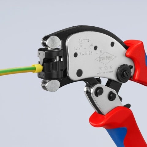 KNIPEX Twistor® T Self-Adjusting Crimping Pliers for Wire Ferrules | 97 53 19