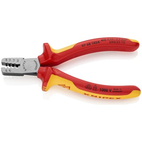 Crimping Pliers for Wire Ferrules-1000V Insulated | 97 68 145 A