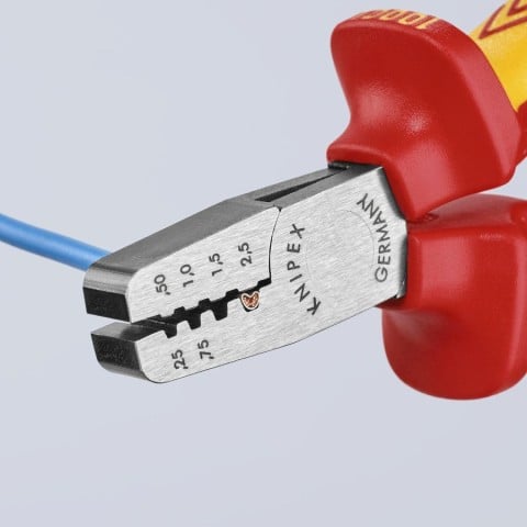 Crimping Pliers for Wire Ferrules-1000V Insulated | 97 68 145 A
