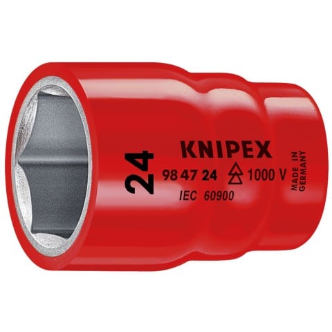 1/2" Drive 24 mm Hex Socket-1000V Insulated | 98 47 24