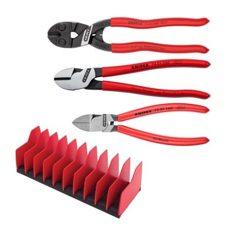 3 Pc Cutting Pliers Set with 10 Pc Tool Holder | 9K 00 80 137 US