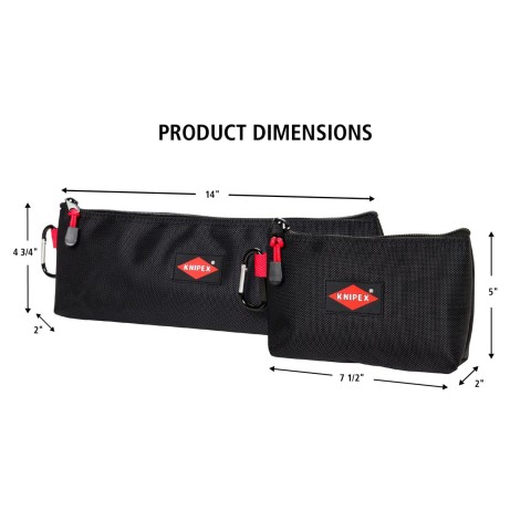 Zipper Tool Bag 2-Pack, Empty | KNIPEX Tools