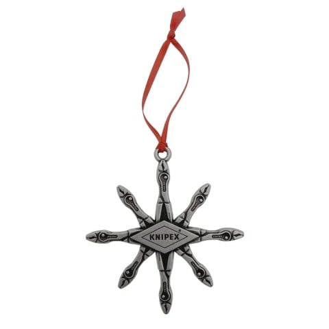 Knipex 2026 TwinGrip snowflake ornament from the 9K 00 80 191 US holiday gift set