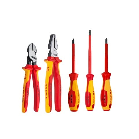 5 Pc Pliers and Screwdriver Tool Set-1000V Insulated | KNIPEX Tools