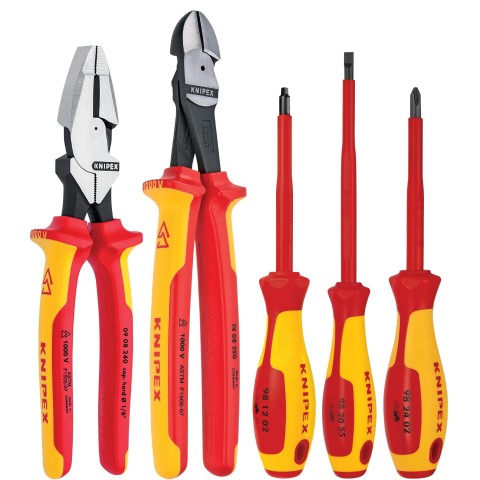 5 Pc Pliers/Screwdriver Tool Set-1000V Insulated | KNIPEX Tools