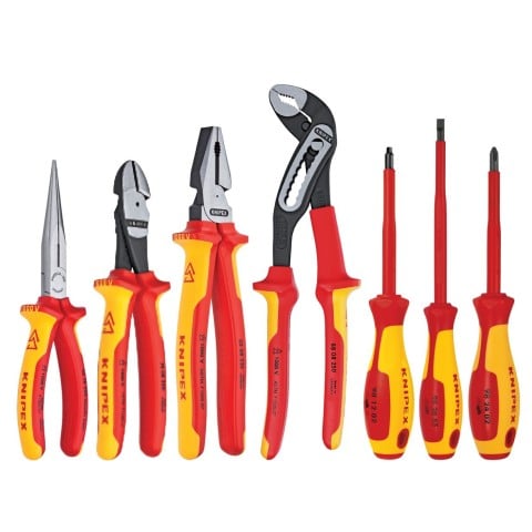 7 Pc Pliers and Screwdriver Tool Set-1000V Insulated in Tool Roll | 9K 98 98 25 US
