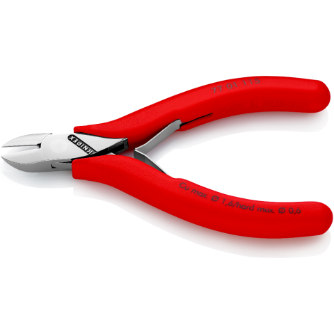 thumbnail image 2 of Knipex 77 01 115 Electronics Diagonal Cutters - Precision Side Cutters For Fine Electronics Work 2 of 14