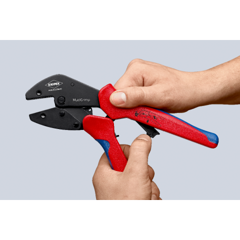 KNIPEX MultiCrimp® Lever Action Crimping Pliers with changer
