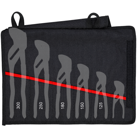 Rolltasche für Zangenschlüssel Leer 6 Fächer | 00 19 55 S4 LE