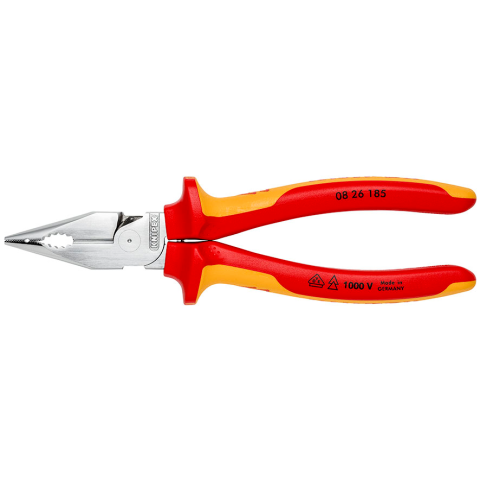 Knipex Long Nose Pliers 08 21 185 SB KNIPEX, Combination Plier, Needle Nose, 185mm Needle Nose Pliers