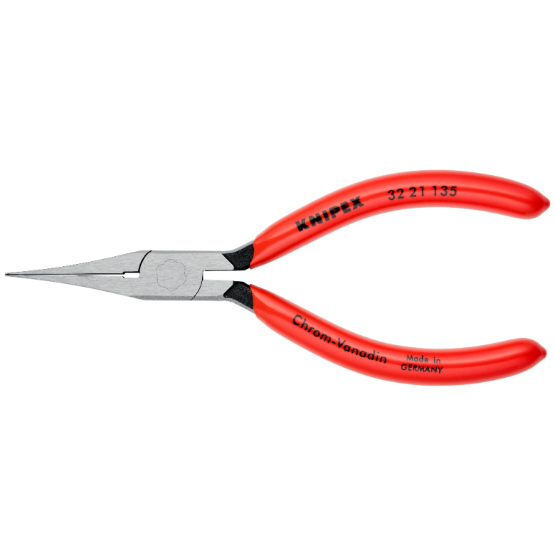 Knipex 32 21 135 Relay Adjusting Pliers - 5.31 Inch Flat Jaw Pliers For Electronics & Small Components